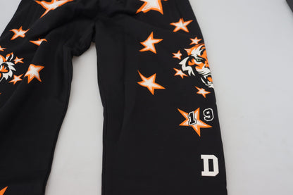 Dolce & Gabbana Elegant Black Star Casual Sweatpants