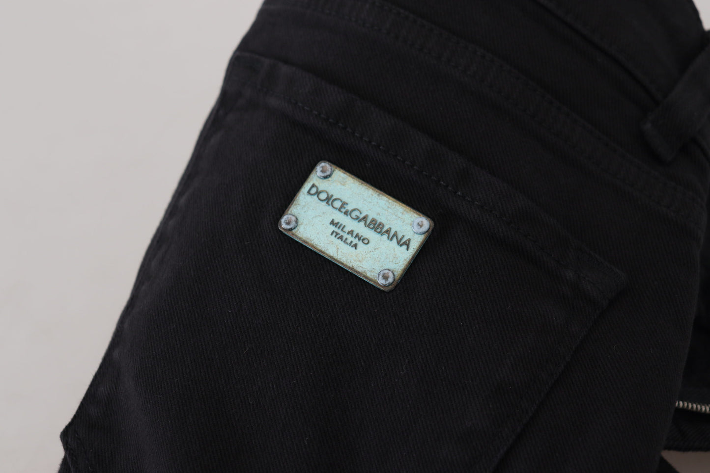 Dolce &amp; Gabbana Schwarze Baumwoll-Röhrenjeans für Damen