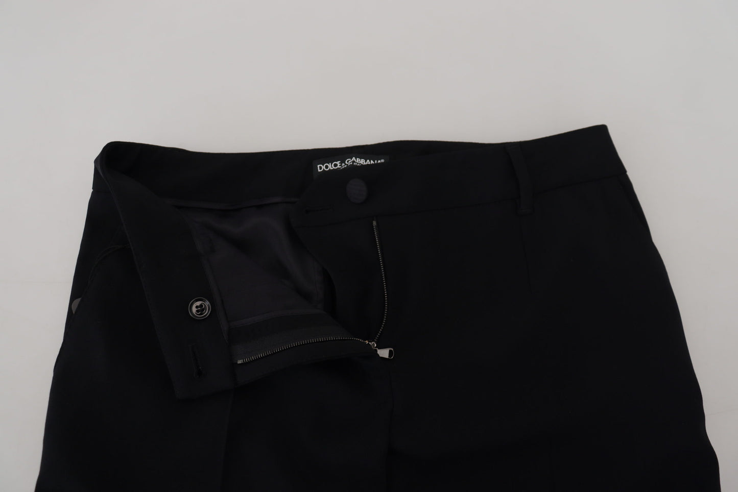 Schwarze, schmal zulaufende Wollhose für Damen von Dolce &amp; Gabbana