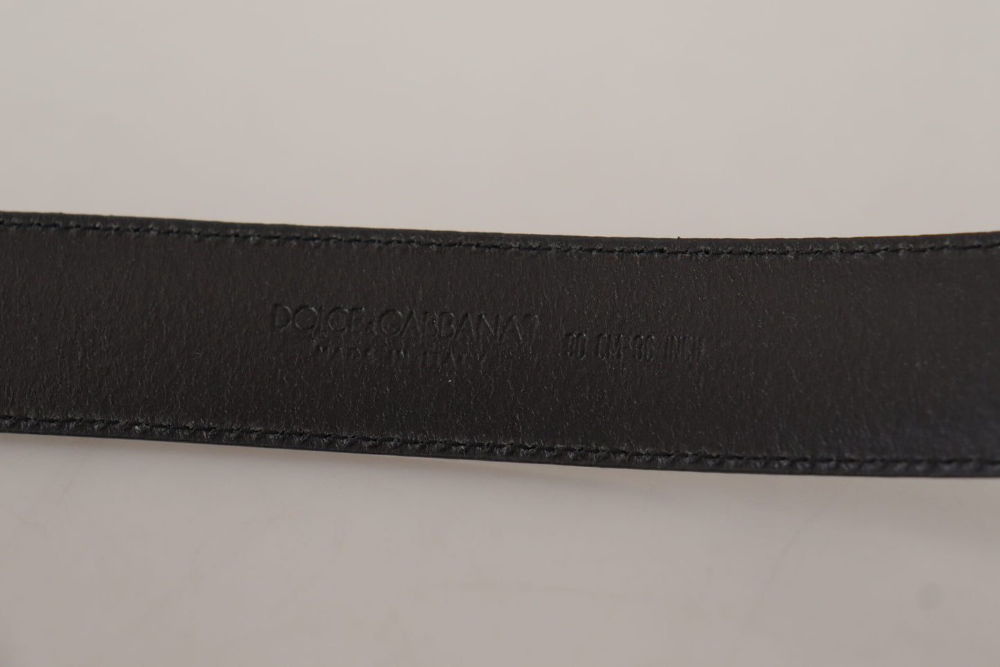 Dolce & Gabbana Elegant Black Leather Belt with Metal Buckle