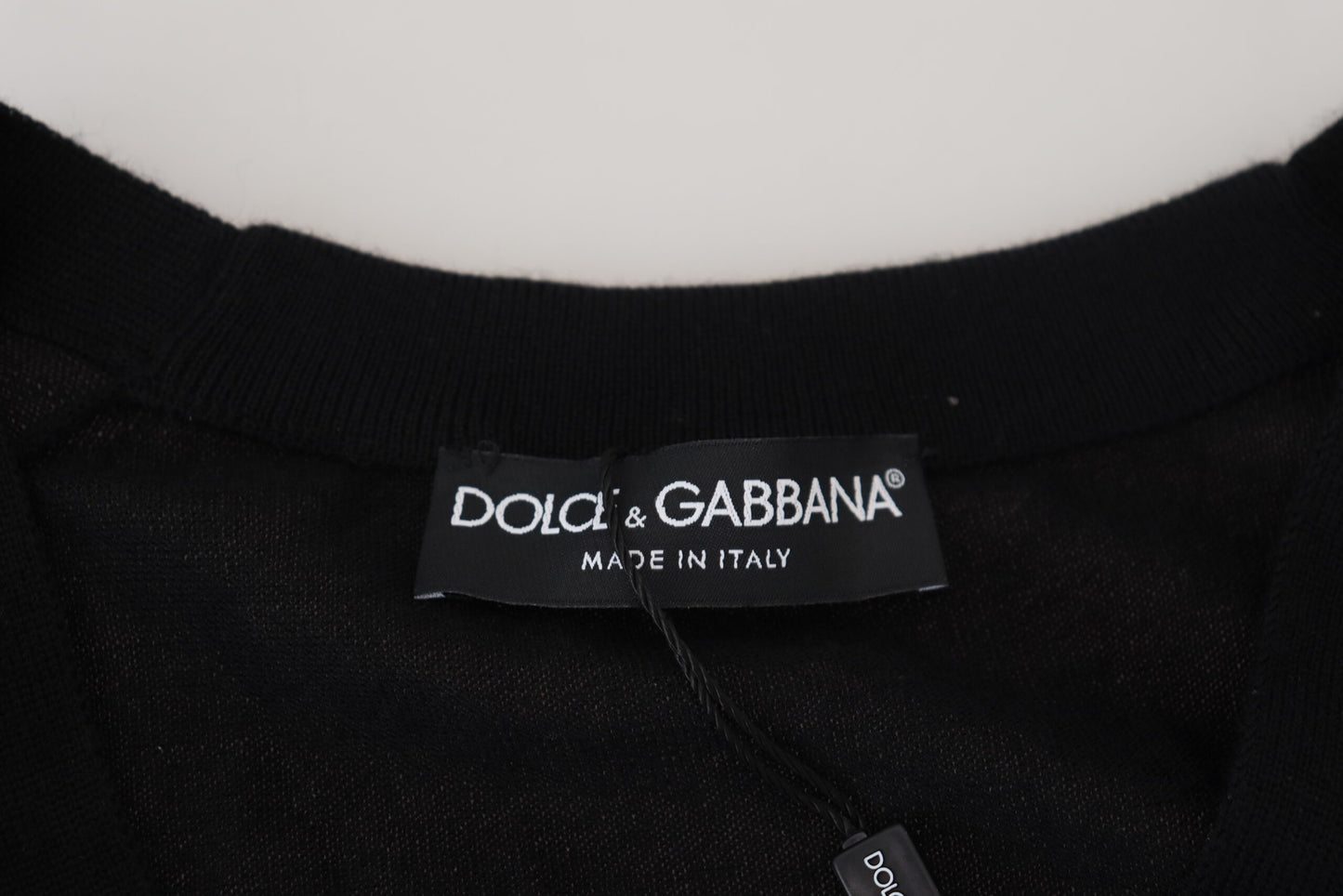 Dolce &amp; Gabbana Schwarzer Kaschmir-Cardigan mit Knöpfen