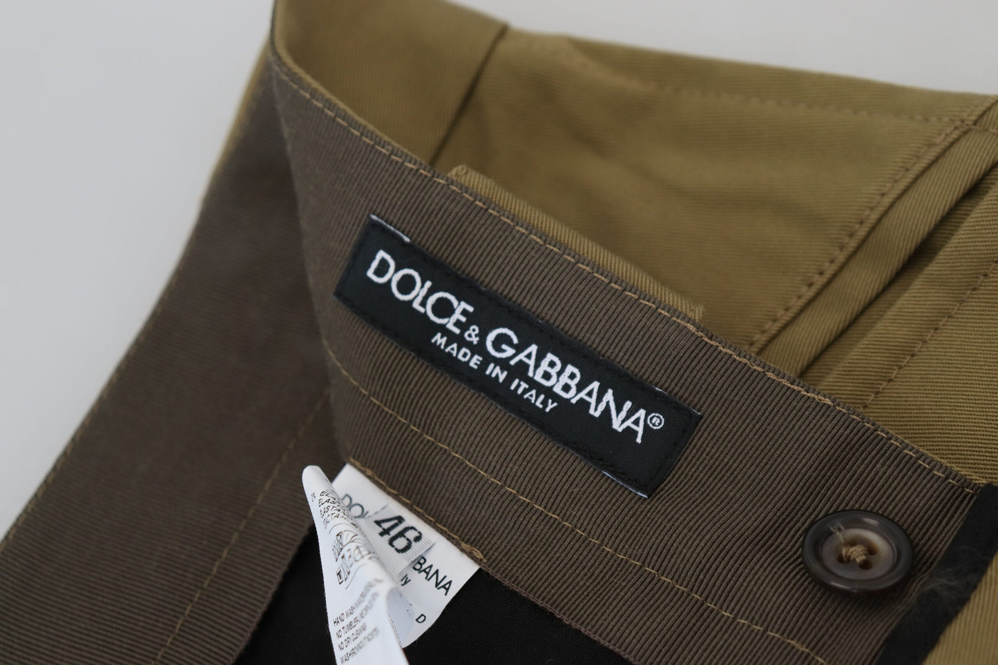 Dolce &amp; Gabbana Grüne Baumwoll-Herrenhose mit Blumendruck