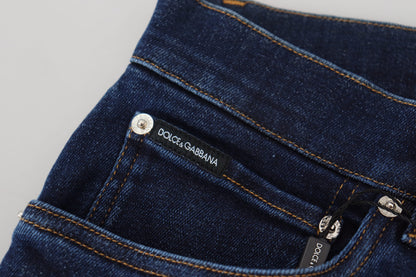 Dolce & Gabbana Elegant Slim Fit Dark Blue Denim Jeans