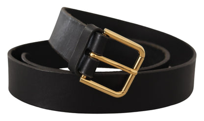 Dolce & Gabbana Elegant Leather Belt with Metal Buckle