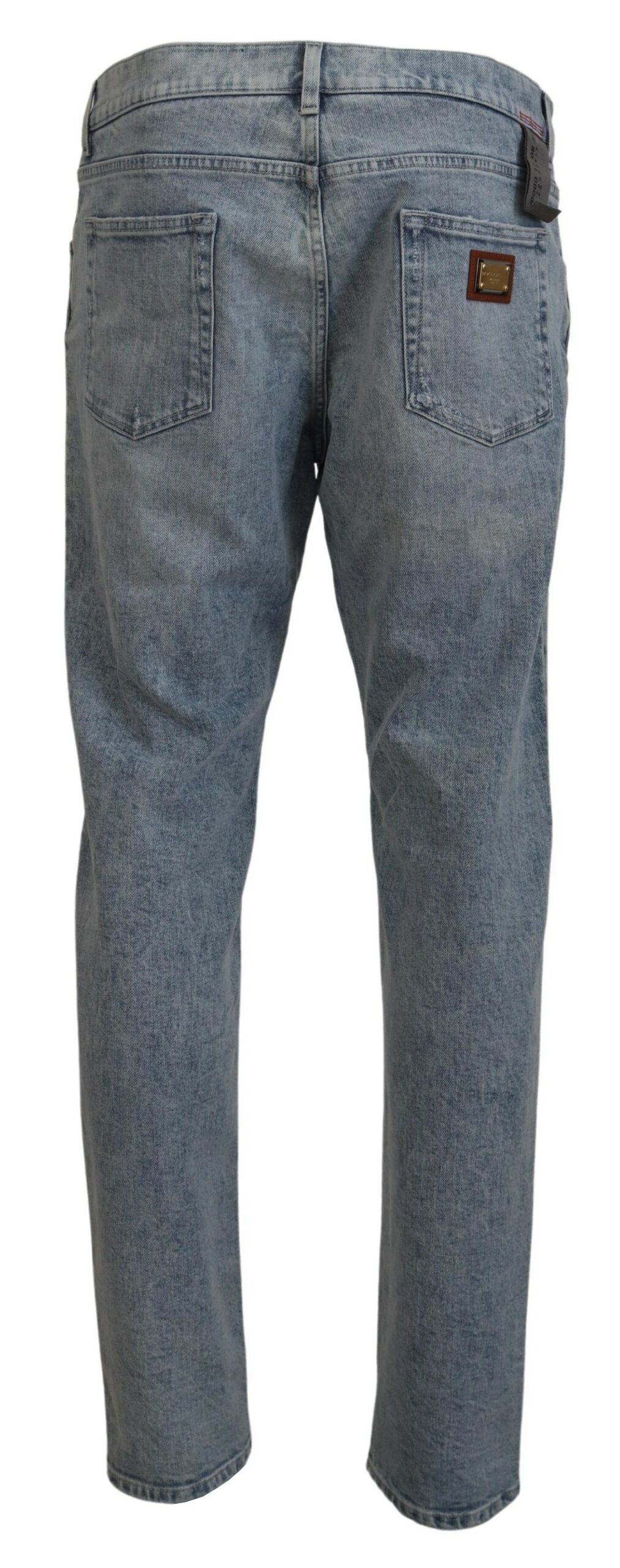 Dolce &amp; Gabbana Slim-Fit-Jeans aus Baumwolldenim in blauer Waschung