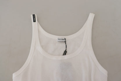 Dolce & Gabbana Elegant White Sleeveless Tank T-Shirt