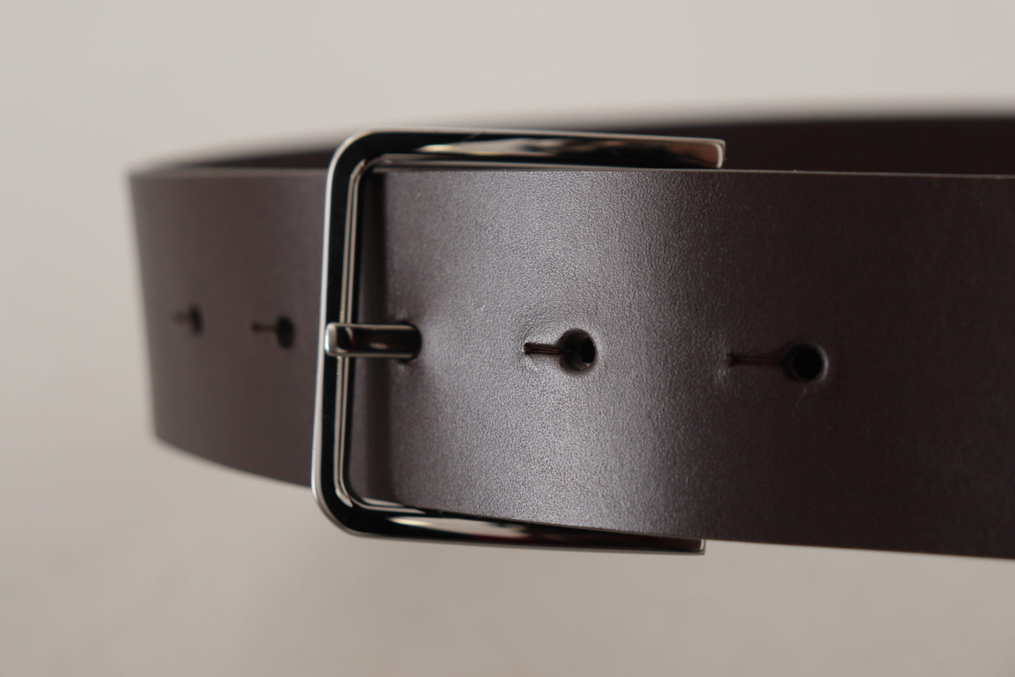 Dolce & Gabbana Elegant Dark Brown Leather Belt