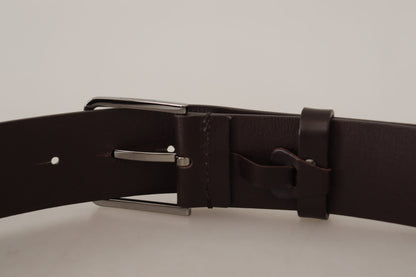 Dolce & Gabbana Elegant Dark Brown Leather Belt