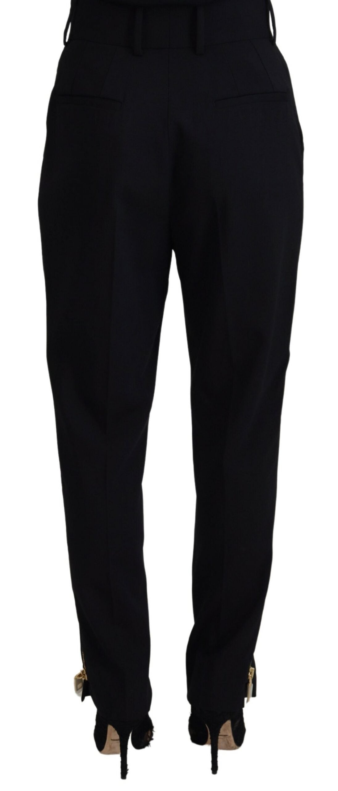 Dolce & Gabbana Elegant High Waist Tapered Wool Pants