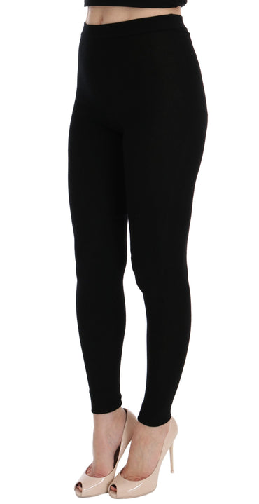 Schwarze Slim-Fit-Kaschmirhose für Damen von Dolce &amp; Gabbana