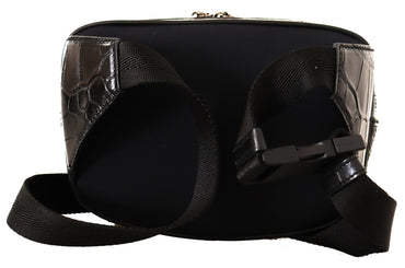 Dolce & Gabbana Elegant Caiman Leather Fanny Waist Pouch