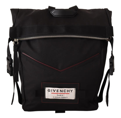 Schwarzer Givenchy-Rucksack „Downtown Top“ aus Stoff mit Reißverschluss