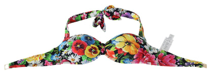 Mehrfarbige Bade-Bikinioberteile mit Blumenmuster von Dolce &amp; Gabbana