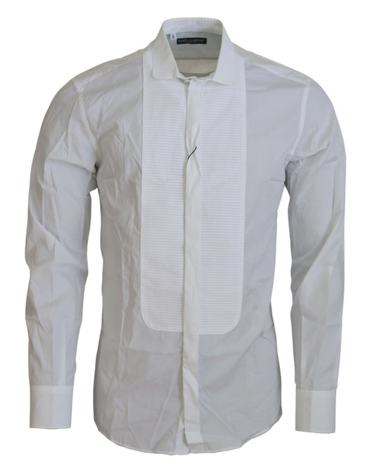 Dolce & Gabbana Exquisite White Cotton Formal Shirt