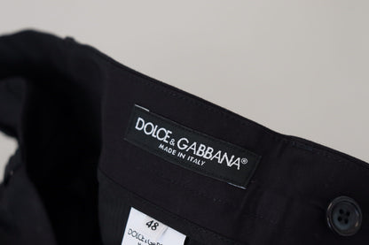 Dolce &amp; Gabbana Blue Stretch Cotton Slim Hose Chinohose