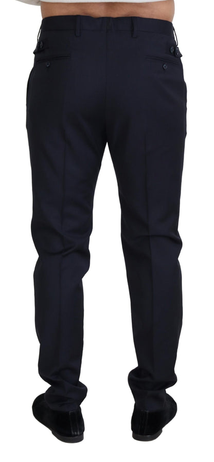 Dolce &amp; Gabbana Chino-Formelle Hose aus blauer Wolle