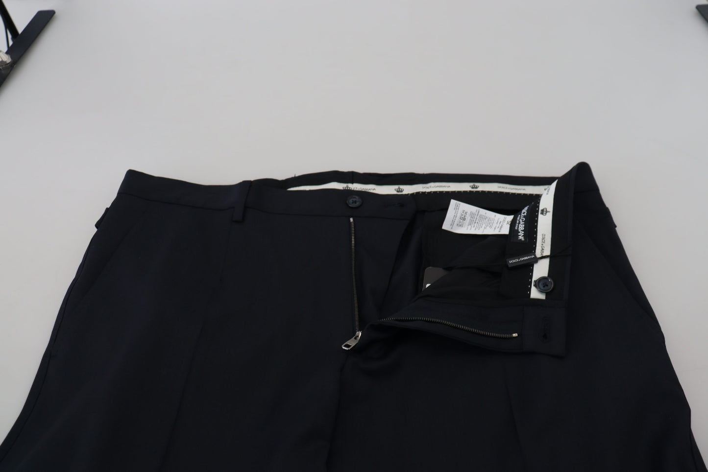 Dolce &amp; Gabbana Chino-Formelle Hose aus blauer Wolle