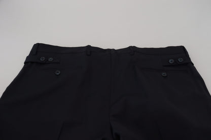 Dolce &amp; Gabbana Chino-Formelle Hose aus blauer Wolle