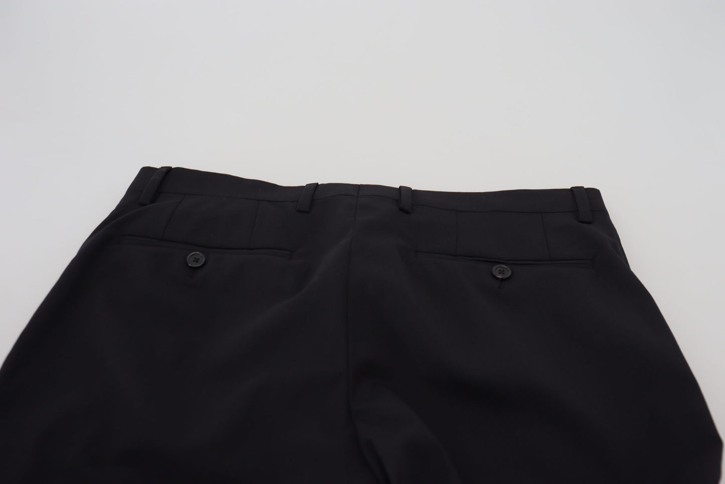 Dolce &amp; Gabbana Chino-Formelle Hose aus schwarzer Wolle