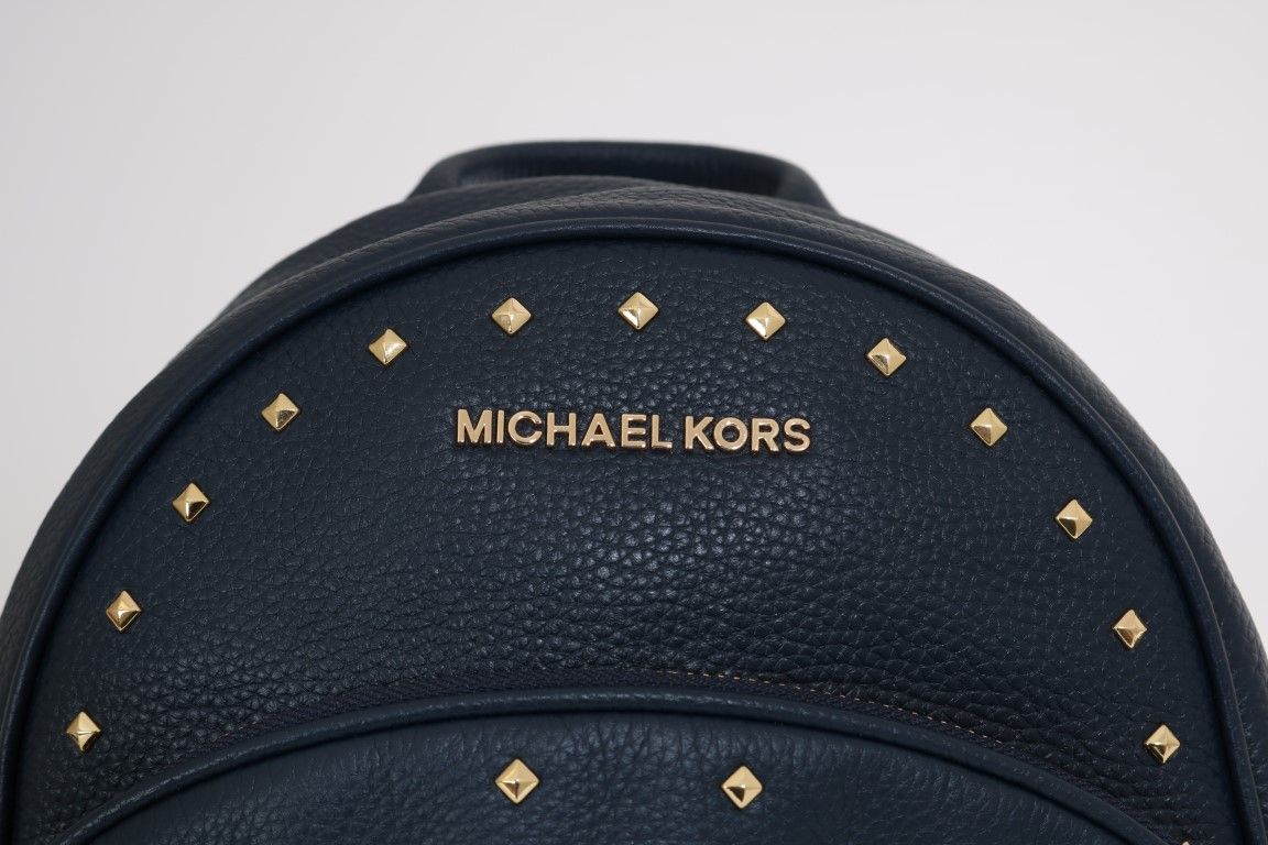 Michael Kors Marineblaue ABBEY Lederrucksacktasche