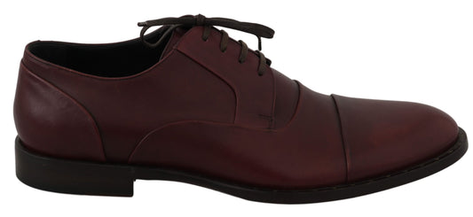 Dolce &amp; Gabbana Derby-Schuhe aus rotem Bordeaux-Leder