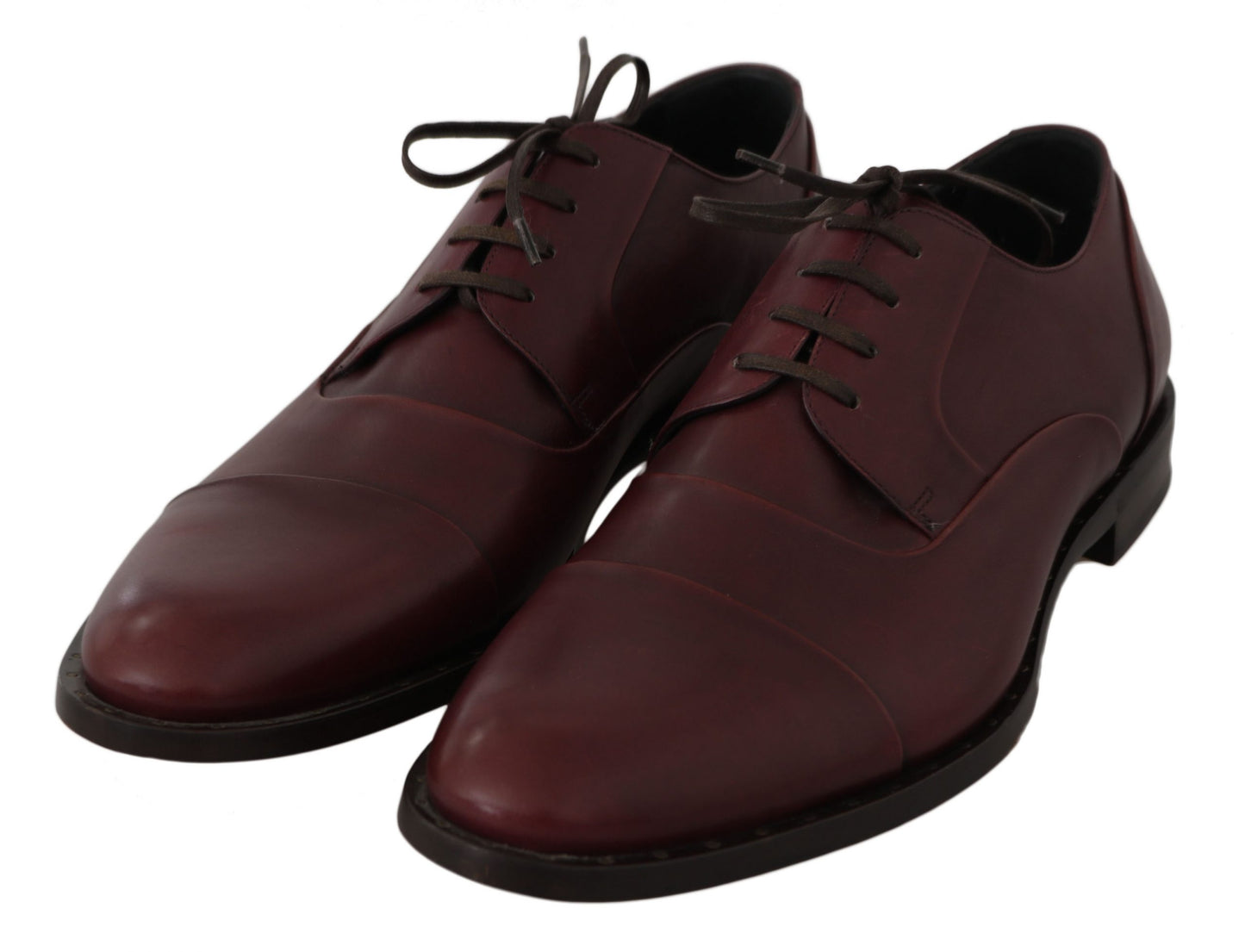 Dolce &amp; Gabbana Derby-Schuhe aus rotem Bordeaux-Leder