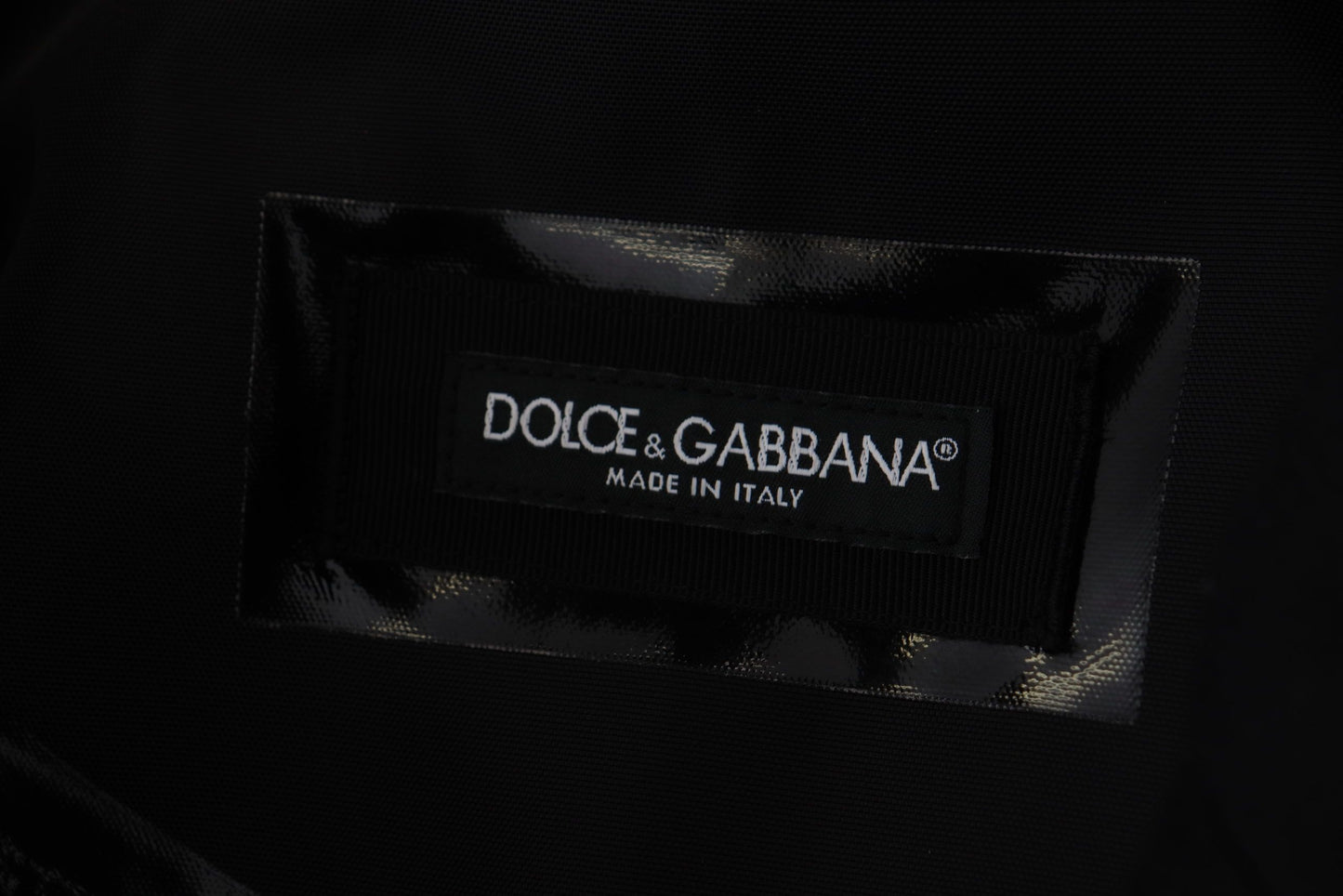 Dolce &amp; Gabbana Trenchcoat-Jacke aus schwarzer Wolle