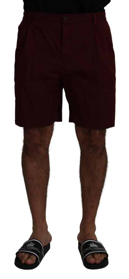 Dolce &amp; Gabbana – Freizeit-Bermuda-Shorts aus kastanienbrauner Baumwolle