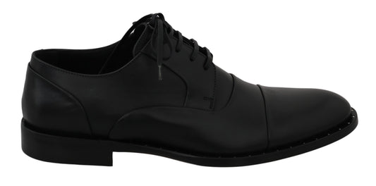 Dolce &amp; Gabbana Derby-Schuhe aus schwarzem Leder