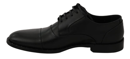 Dolce &amp; Gabbana Derby-Schuhe aus schwarzem Leder