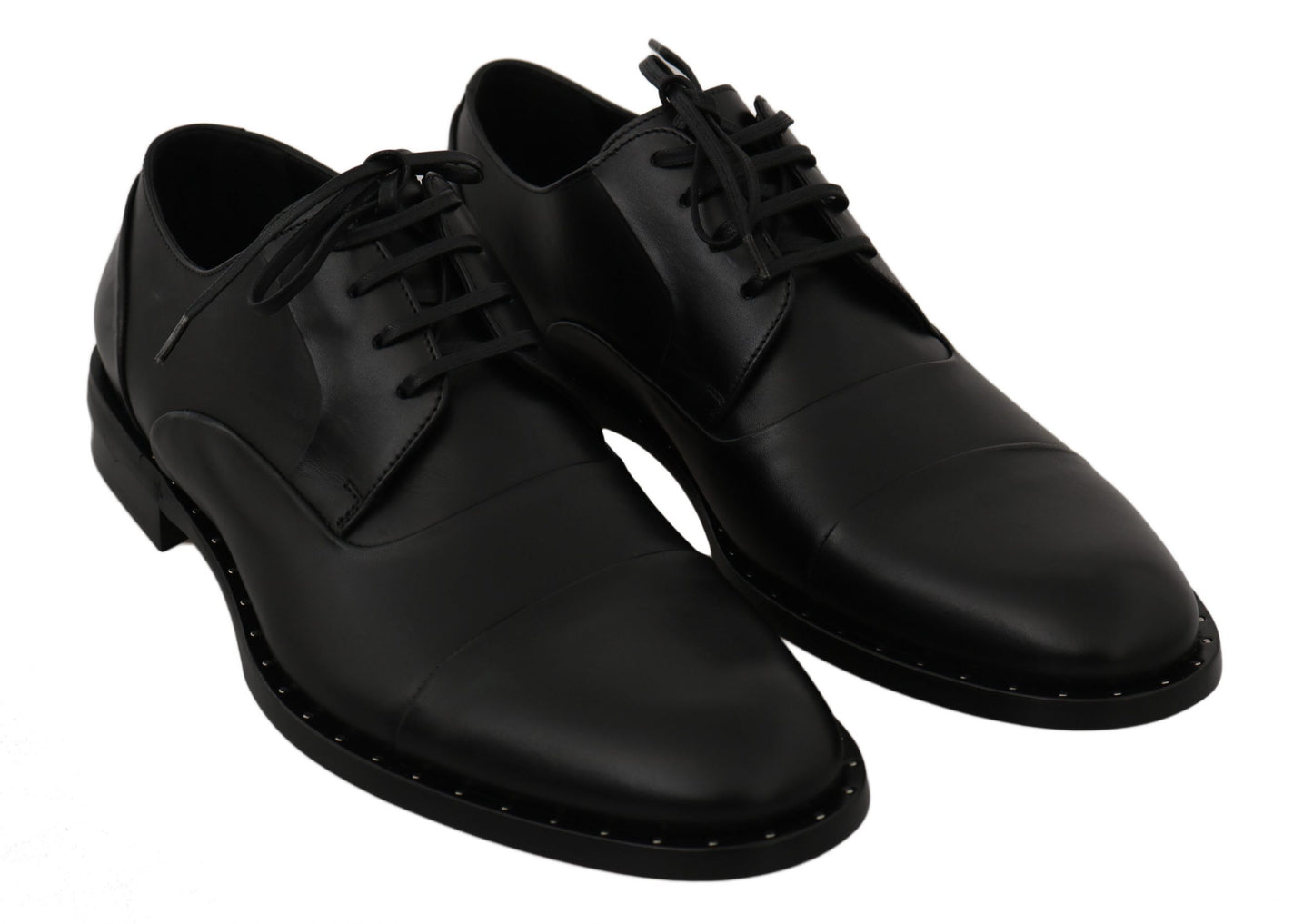 Dolce &amp; Gabbana Derby-Schuhe aus schwarzem Leder