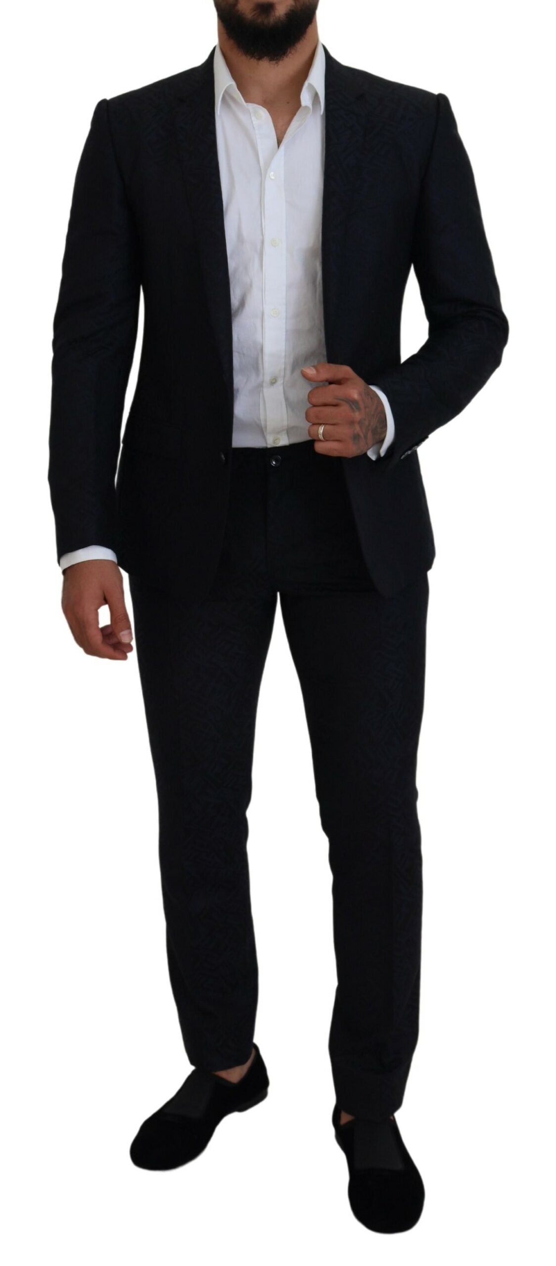 Dolce & Gabbana Sleek Martini Style Wool-Silk Men's Suit