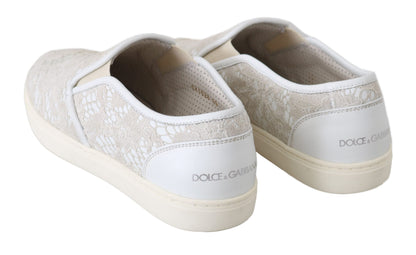 Dolce & Gabbana Elegant Off White Loafers for Ladies