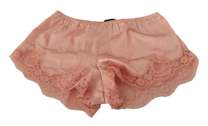 Dolce &amp; Gabbana Dessous-Unterwäsche aus rosa Blumenspitze