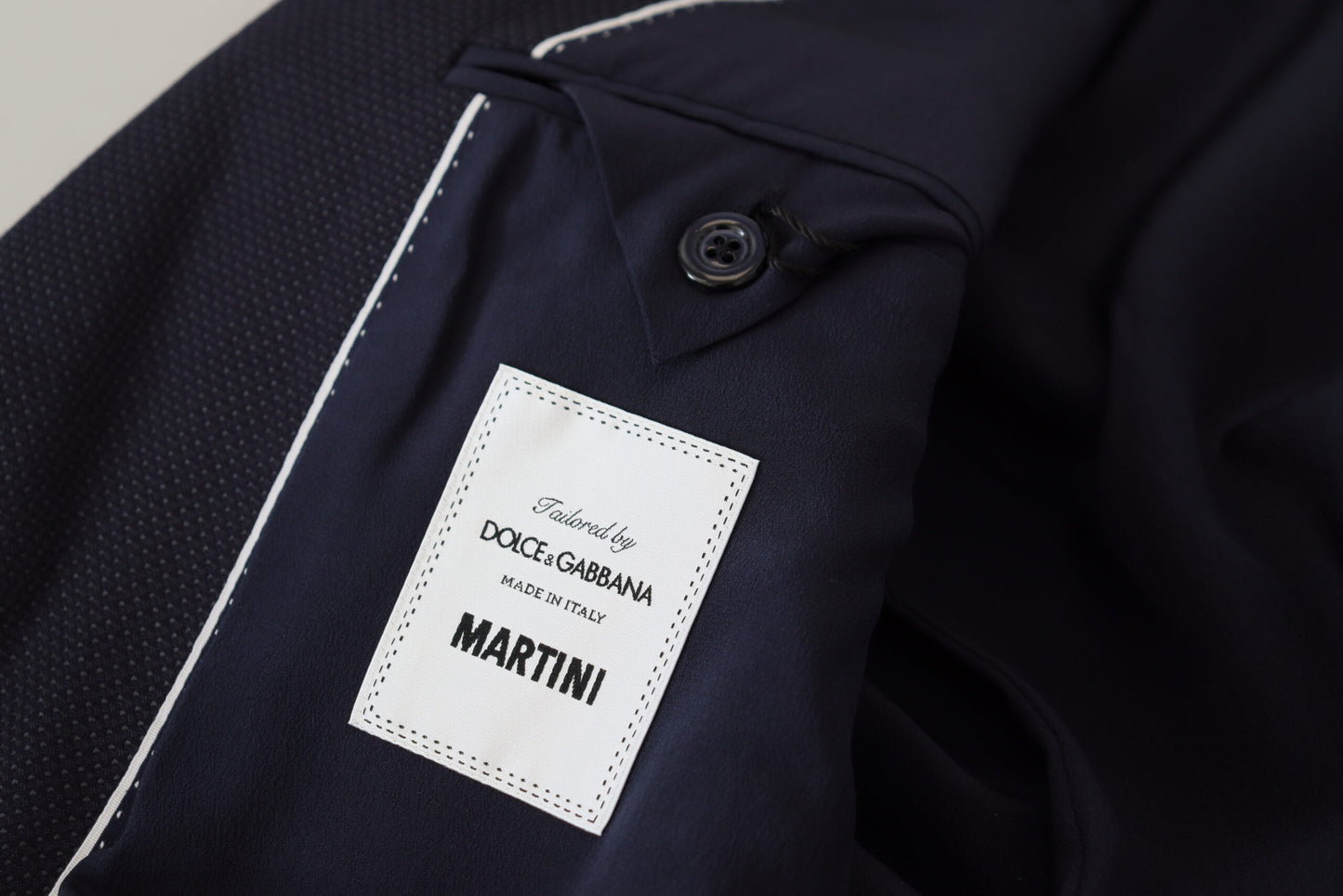 Blauer einreihiger zweiteiliger MARTINI-Anzug von Dolce &amp; Gabbana