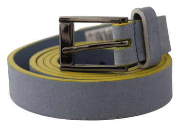 Dolce & Gabbana Elegant Suede Belt with Engraved Buckle