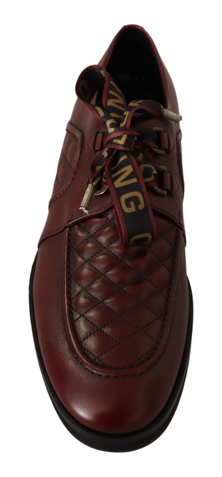 Dolce &amp; Gabbana Rote Leder-Schnürschuhe für formelle Anlässe