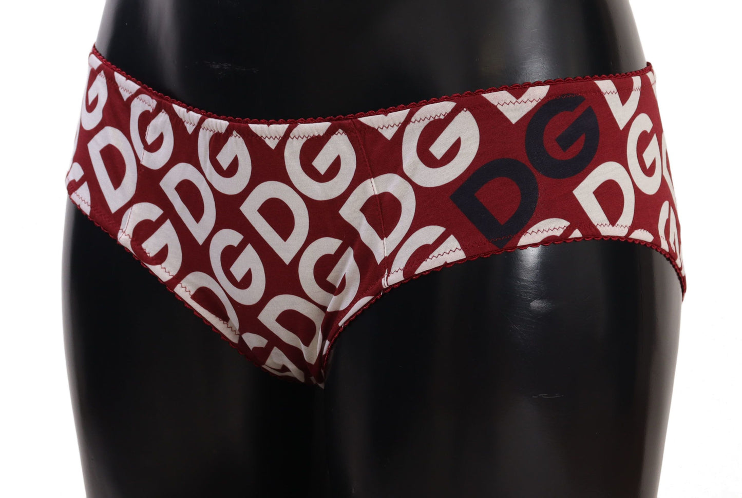 Dolce & Gabbana Chic Maroon White Logo Swim Bottoms