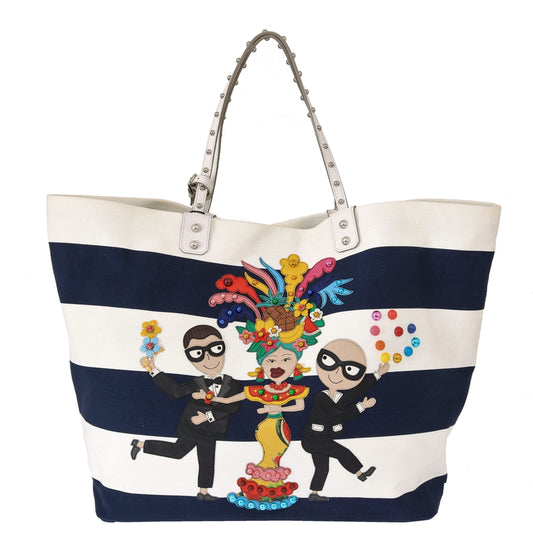 Dolce &amp; Gabbana Blue Canvas #dgfamily Shopping BEATRICE Tasche