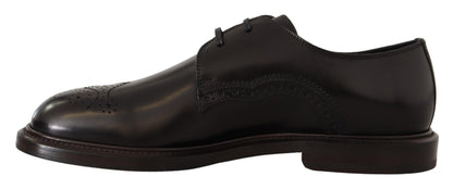 Dolce &amp; Gabbana – Formelle Derby-Schuhe aus schwarzem Leder