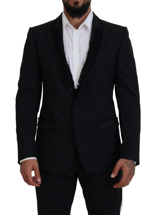 Dolce &amp; Gabbana Schwarzer MARTINI Slim Fit Jackenblazer