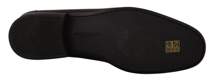 Salvatore Ferragamo Schwarze Mokassins-Loafer-Schuhe aus Kalbsleder