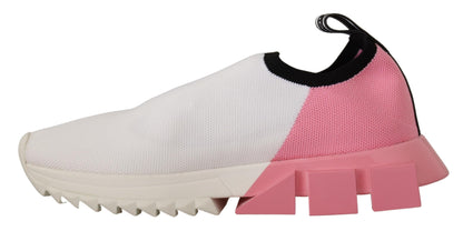 Dolce &amp; Gabbana Sorrento-Sneaker für Damen in Rosa und Weiß mit Logo