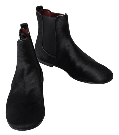 Dolce &amp; Gabbana Chelsea-Stiefeletten für Herren aus schwarzem Leder