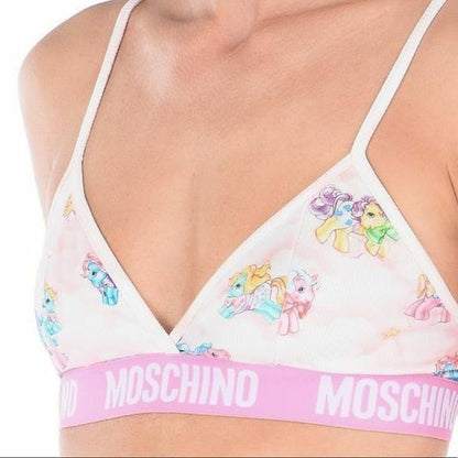 Moschino Weißer My Little Pony BH-Slip-Set, zweiteiliger Bikini