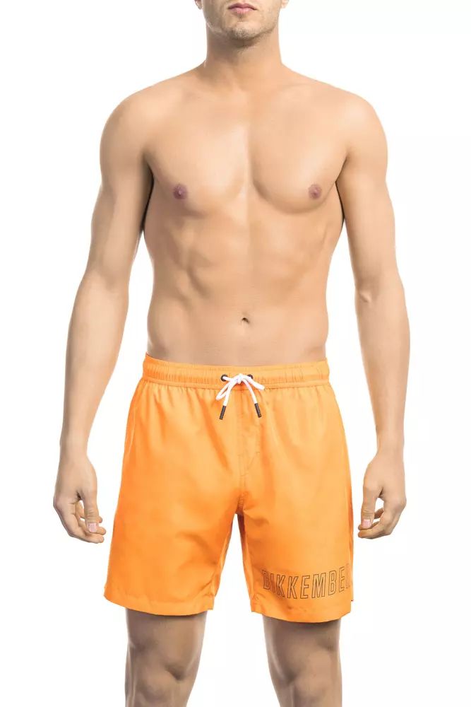 Bikkembergs orangefarbene Polyester-Badebekleidung