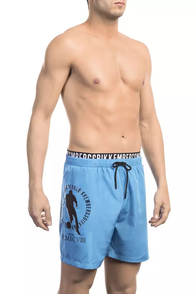 Bikkembergs Hellblaue Polyester-Badebekleidung