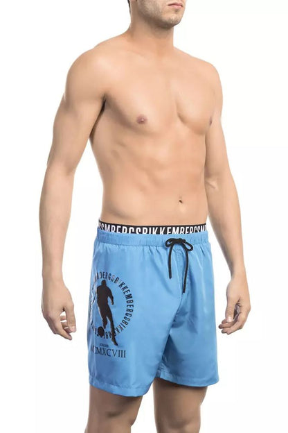 Bikkembergs Chic Light Blue Layered Swim Shorts