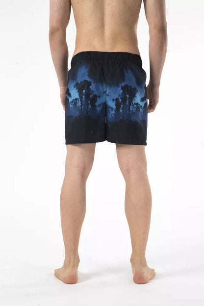 Just Cavalli Chic Printed Beach Shorts with Embroidered Logo