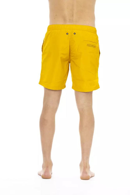 Bikkembergs Degradé Print Swim Shorts in Vibrant Yellow